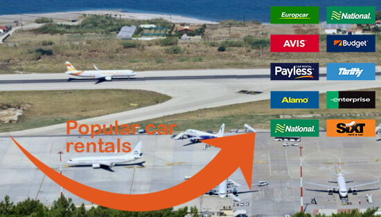 Rhodes airport car rental comparison