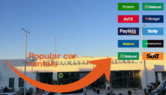 Santorini Airport car rental comparison