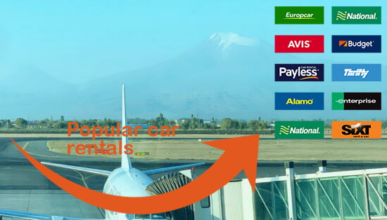 Yerevan Airport car rental comparison